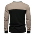 thumbnail image 5 of WREESH Men's Fashion Henley Shirts Color Block Casual Pullover Patchwork Long Sleeve Round Neck T-Shirt Tops Blouse Black, 5 of 5
