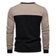 thumbnail image 5 of Blusas y camisas de manga larga y cuello redondo para hombre, estilo casual, con retazos, de manga larga y cuello redondo., 5 of 5