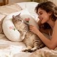thumbnail image 7 of 1 Count Ultra-Soft Plush Crescent Moon Pet Pillow, Semi-Moon Shape For Cats & Small Dogs, Comfortable Sleeping Cushion With Supportive Padding, Easy To Clean For Home Decor & Pet, 7 of 7
