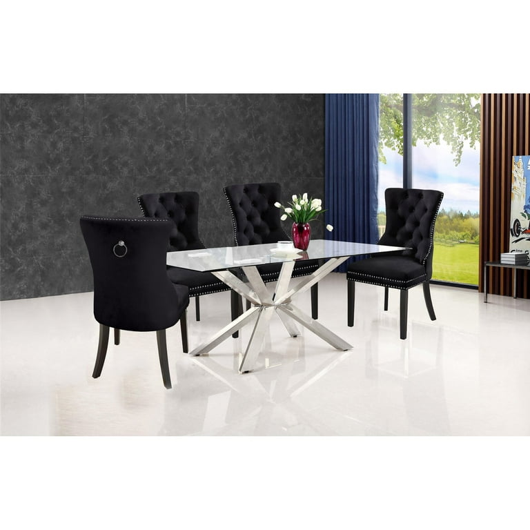 Stonefort Tufted Velvet Side Chair 27.5 lb. Seat 19.5 H x 20.5 W x 18.5 D