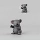 thumbnail image 2 of Niños Estatua para niños Animal Koala Modelo Plástico Realista Juguete simulado (Koala pequeña), 2 of 2