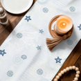 thumbnail image 3 of Blue Starfish Coastal Table Runner 70 Inches, Nautical Summer Beach Ocean Sea Bed Runner Dresser Scarves Tabletop for Indoor Outdoor Parties/Ceremony/Banquet, 13" x 70", 3 of 9