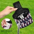 thumbnail image 4 of Haosy Navy Blue Burgundy Houndstooth Golf Mallet Putter Cover Strong Magnetic Leather Golf Club Headcover Closure, 4 of 7