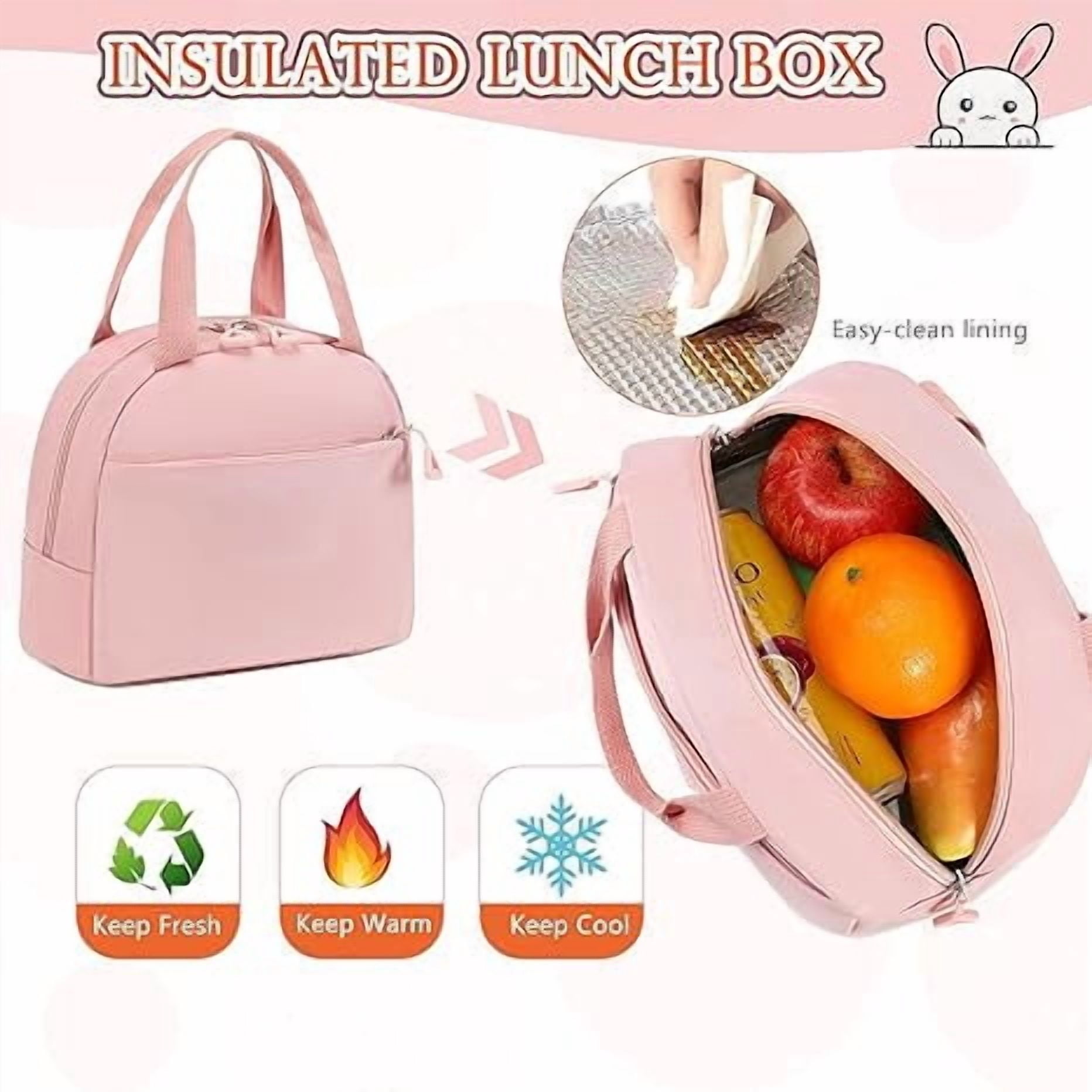 AO ALI VICTORY 3PCS-With lunch bag, pencil box Laptop Backpack 15.6 Inch Bag College Backpacks Backpack Set Anti Travel Back Pack Large Bookbags forTeens Women(Pink)