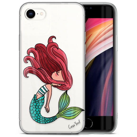 Case Yard iPhone-SE Case Clear Soft & Flexible TPU Ultra Low Profile Slim Fit Thin Shockproof Transparent Bumper Protective Cover Drop Protective Cell Phone Cases (Princess of the Sea)