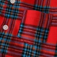 thumbnail image 6 of Toddler Kids Boys Girl Button Up Shirt Cute Plaid Print Long Sleeves Casual School Uniform Top Shirt Shacket Jackets 6M-5Y Red, 6 of 7