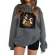thumbnail image 1 of Sudadera de Halloween para mujer, con estampado de fantasmas de Happy Halloween, manga larga, informal, color rojo, 1 of 4
