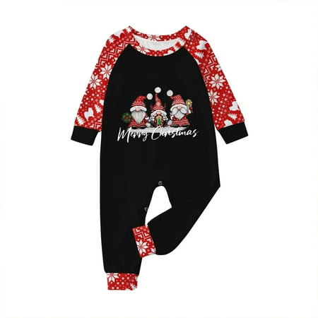 

Family Matching Outfits Christmas Print Long Sleeve T Shirt Top And Pants Xmas Sleepwear Holiday Pajamas Parent Child Pajama Matching Sets Red 9M