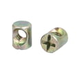 thumbnail image 2 of REGALWOVEN M6x12mm Cross Dowel Slotted Barrel Nuts for Furniture Bed Chair (20-pack), 2 of 4