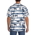 thumbnail image 3 of Kdxio Men's Hawaiian Shirt for Men Short Sleeve Shirt Retro Coconut Tree Summer Casual Holiday Beach Button Down T-Shirts, 3 of 7