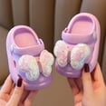 thumbnail image 2 of TAIAOJING Boys Slippers For Toddlers 1-5 Years Soft Sole Casual Slides With Glitter Bow Design Breathable Summer Shoes For Kids Comfort 12-15M, 2 of 6