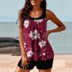 thumbnail image 5 of Trajes de Baño de Mujer Más Tamaño Impresión Bowknot Dos Piezas con Pantalones Cortos, Pantalones Cortos de Tamaño Más para las Mujeres, 5 of 7