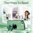 thumbnail image 3 of for iPhone 7 Plus Case for iPhone 8 Plus Case, Women Girls Astronaut Clear Glitter Phone Cases for iPhone 7/8 Plus with Stand, Cute Electroplated Sparkly Phone Cover for iPhone 7/8 Plus Green, 3 of 11