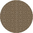 thumbnail image 1 of Ahgly Company Machine Washable Indoor Round Transitional Black Brown Area Rugs, 4' Round, 1 of 7