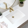 thumbnail image 1 of Stylish Undermount 20 ⅜"W x 14 ¼"D White Porcelain Rectangular Bathroom Sink with 2 Overflow Rings P-209H, 1 of 12