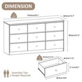 thumbnail image 2 of YouTrend 9 Drawer Dresser for Bedroom, Black Wood Adult Dresser with Metal Handles for Living Room, Hallway, 2 of 10