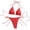 Red, variant on Women's Halter Tie Back Triangle Bikini Set High Cut Two Piece Swimsuit Tie Side Bathing Suits
