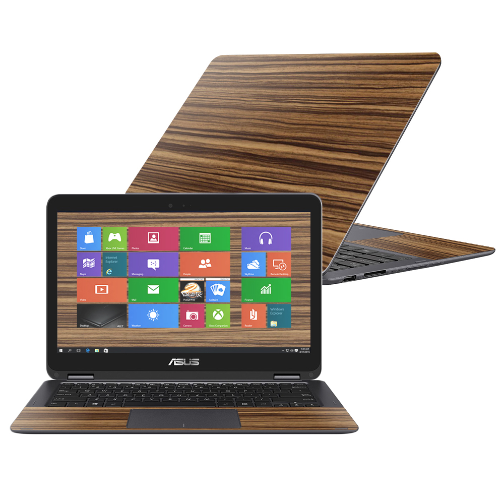 Wood Skin For Asus ZenBook Flip UX360CA 13.3" (2016) Protective, Durable, and Unique Vinyl