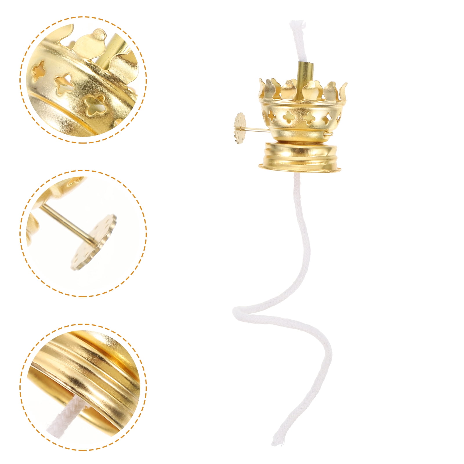 Oil Lamp Burner Adjustable Iron Oil Lamp Wick Holder Kerosene Lamp Part