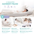 thumbnail image 4 of Regalo Premium Ultra Soft U-Shaped Maternity Pillow Full Body Support Grey, 4 of 12