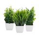 thumbnail image 4 of 3 Pack Fake Plants in Pots Artificial Eucalyptus Plant Mini Potted Faux Plants Indoor Small Plastic, 4 of 5