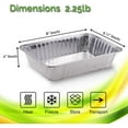 thumbnail image 6 of Displastible Disposable Aluminum Pans with Lids Freezer and Oven-Safe 2.25 Pans 100 Pack, 6 of 7