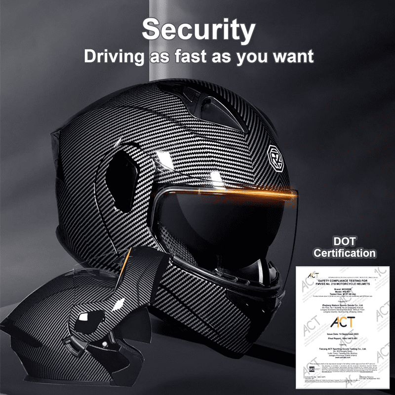 DOCRELD Bluetooth Modular Motorcycle Helmet,Motorcycle Helmet,DOT Approved,Dual Visor Full Face Flip up Integrated Motorcycle Helmets,Built-in Dual Speaker Microphone,Waterproof Adults Men Women