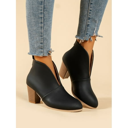 

Chunky Heeled Slip On Boots Women‘s Footwear