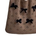 thumbnail image 3 of Bolso Mujer Ahueca Hacia Fuera El Bolso Tote De Ganchillo Con Lazo Para Viajes Al Aire Libre Azul Claro Azul, 3 of 7
