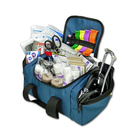 Lightning X Value Compact Medic First Responder EMS/EMT Stocked Trauma Bag w/Standard Fill Kit (Best Gunshot Trauma Kit)