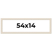 54x14 Frame White Real Wood Picture Frame Width 1.75 inches | Interior Frame Depth 0.5 inches |