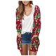 thumbnail image 1 of Cárdigan para mujer, blusa informal de manga larga con estampado y bolsillo, cárdigan con capucha, abrigo holgado de algodón de imitación para mujer, 1 of 4