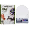 thumbnail image 3 of J&V TEXTILES Kitchen Food Scale for Baking and Cooking, Lightweight and Durable Design, LCD Digital Display, 8" x 6" x 1.25", White, 3 of 3