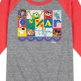 thumbnail image 3 of Disney - Pixar Block - Toddler & Youth Raglan Graphic T-Shirt, 3 of 6
