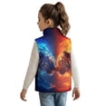 thumbnail image 3 of Pzuqiu Tiger Boys Sleeveless Vests Size 9-10 Fall Winter Clothes Versatile Warm Zipper Winter Sleeveless Jacket with Pockets Wind Proof Fall Outfits Fashion Clothing for Boys, 3 of 7