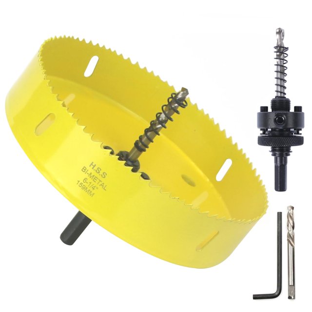 Sierra perforadora JIECHENG bimetálica de 159 mm para madera, metal y paneles de yeso