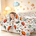thumbnail image 3 of Homewish Botanical Mushrooms Queen Comforter Set,Wild Fungus Plant Comforter Sets Queen,White Red,Reversible,3-Piece,1 Comforter and 2 Pillowcases, 3 of 7