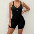 thumbnail image 5 of DHFJKG Womens Workout Romper Backless Yoga Short Jumpsuit Summer Gym Athletic Outfit Activewear Sleeveless V Neck Soft Fitness Stylish Onesie, 5 of 9