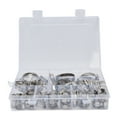 thumbnail image 1 of 60Pcs Hose Clamp Stainless Steel Adjustable American Type Industrial Tube Clips Set FS090001, 1 of 14