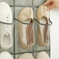thumbnail image 5 of MYG 24/28 Pocket Hanging Over Door Shoe Organiser Storage Rack Tidy Space saver HOOK, 5 of 5