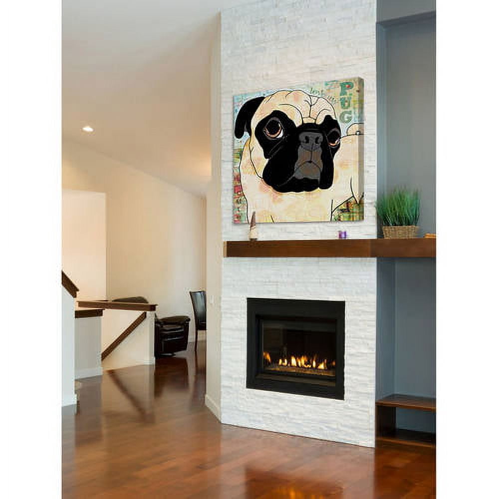 Marmont Hill "Pug Mug II" by Stephanie Gerace Painting Print on Wrapped Canvas