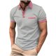 thumbnail image 5 of Blusa de Manga Corta de los Hombres Bloque Botones de Color Al Aire Libre Bolsillo Cuello de Vuelta, Mezcla de Rayón Poliéster para Casual Diario, 5 of 8