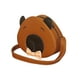 thumbnail image 4 of Bolsa de CAPIBARA o Carpincho, Chigüire, Chigüiro o Ronsoco, Diseño de Animalito, Moda Kawaii, Bandolera para Mujer, Cross Body, Correa Ajustable, Color Marrón con Moño Rosa, Novedoso y Encantador., 4 of 5