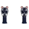 thumbnail image 4 of Matsuzay ABS PP Ventilador portátil Animal Ear Handheld Quiet Running 5 Gear Neck Hanging Brushless Motor Cooling Fans Cooler Dark Blue Azul oscuro Tipo 5 2Conjunto, 4 of 6