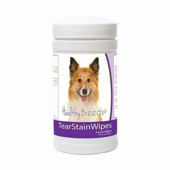 Healthy Breeds 840235172192 Icelandic Sheepdog Tear Stain Wipes - 70 Count
