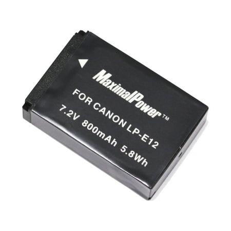 Maximalpower Compatible for Canon LP-E12 Battery Fits Canon EOS-M EOS M2 EOS M10 EOS M50 EOS M50 Mark II EOS M100 EOS M200 SX70 HS Rebel SL1 Digital Cameras (1 Pack)