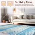 thumbnail image 2 of ODIKA 4' x 6' Machine Washable Non-Slip Area Rug, Contemporary Stripe High Traffic Rug, Teal, 262861, 2 of 7