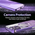 thumbnail image 4 of Casetego for iPhone 16 Pro Max Case,Compatible with MagSafe,Clear Magnetic Glitter Gradient Sparkle Luxury Plated Soft TPU Bumper Full Camera Lens Protector,Purple, 4 of 6