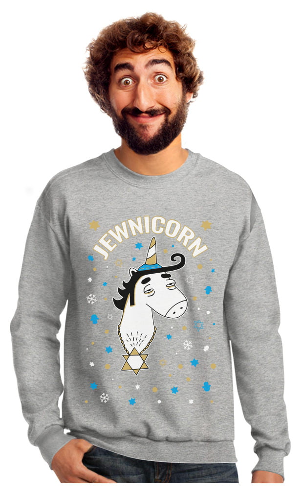 Jewnicorn Jewish Holiday Sweater Womens Funny Unicorn Hanukkah Sweater