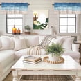 thumbnail image 4 of Summer Blue Beach Valance Curtain for Windows Coastal Nautical Watercolor Gradient Ocean Sea Waves Rod Pocket Curtain Valances Short Window Treatments for Kitchen Bathroom Laundry 54 x 18 Inch, 4 of 9
